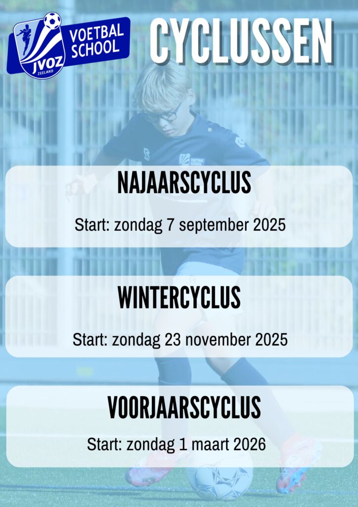 JVOZ Voetbalschool cyclus banner flyer